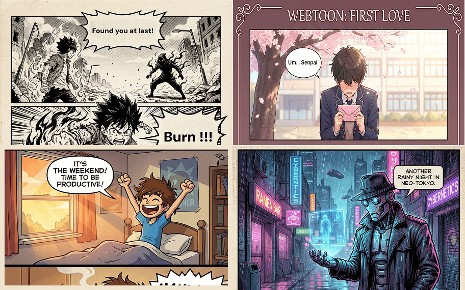 Multi-Style, Mobile-First Comics Ready to Share
